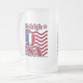 Bobsled USA Mattglas Bierglas (Vorderseite Links)