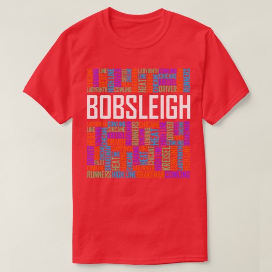 Bobsled Words T-Shirt (Design vorne)