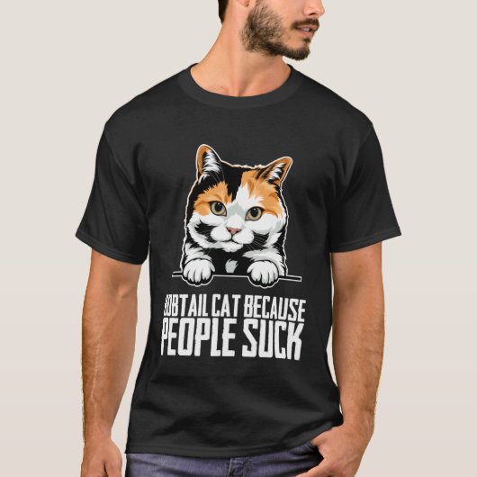Bobtail Bobtail-Katze Bobtail-Mutter 6 T-Shirt (Vorderseite)