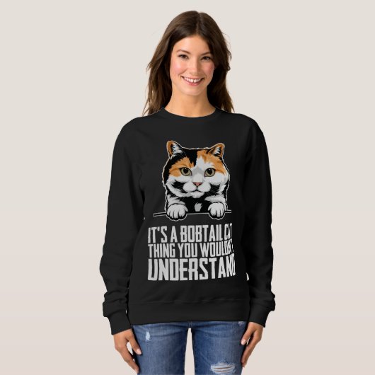 Bobtail cat Bobtail mom Bobtail dad 1 Sweatshirt (Vorne ganz)