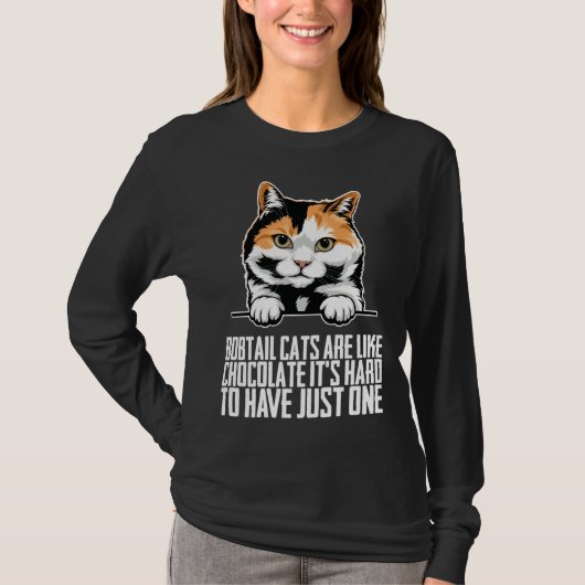 Bobtail cat Bobtail mom Bobtail dad T-Shirt (Vorderseite)