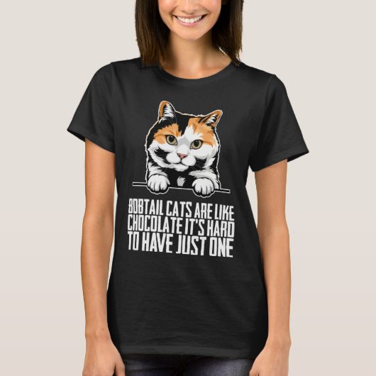 Bobtail cat Bobtail mom Bobtail dad T-Shirt (Vorderseite)