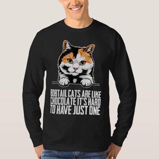Bobtail cat Bobtail mom Bobtail dad T-Shirt (Vorderseite)