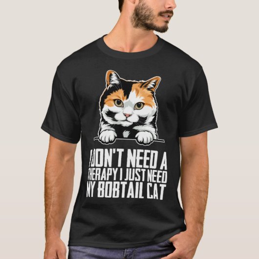 Bobtail-Katze Bobtail Bobtail-Kätzchen T-Shirt (Vorderseite)