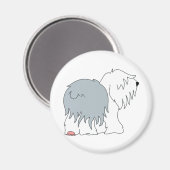 Bobtail Sheepdog Magnet (Vorderseite/Rückseite)