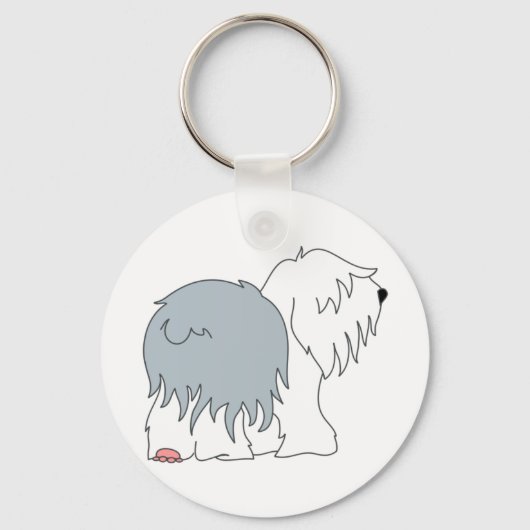 Bobtail Sheepdog Schlüsselanhänger (Vorderseite)