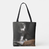 Bobtail Welpenporträt im Studio Tasche (Rückseite)