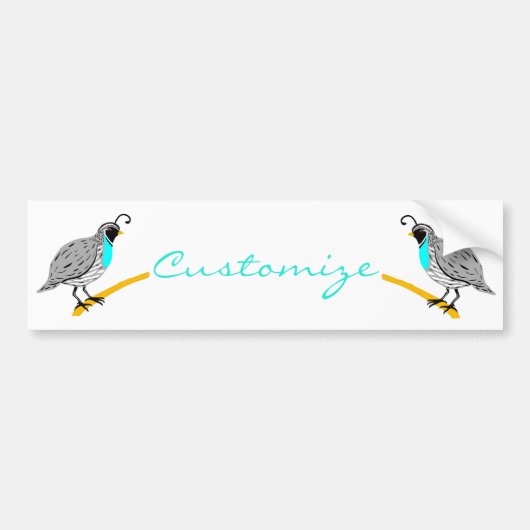 Bobwhite Blue-throated Quail Thunder_Cove Autoaufkleber (Vorne)