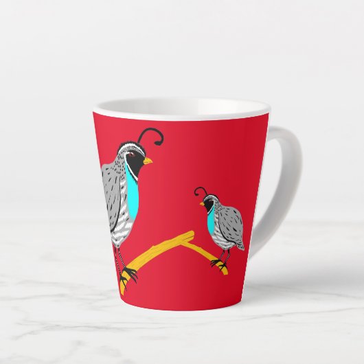 Bobwhite Blue-throated Quail Thunder_Cove Milchtasse (Rechte Ecke)