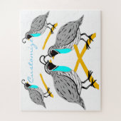 Bobwhite Blue-throated Quail Thunder_Cove Puzzle (Vertikal)