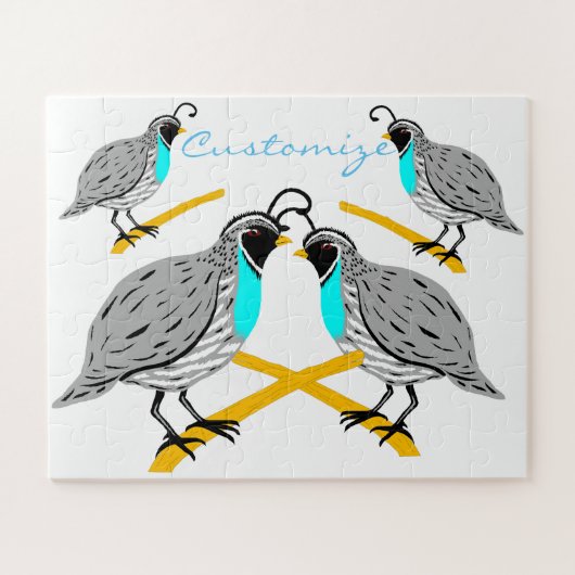 Bobwhite Blue-throated Quail Thunder_Cove Puzzle (Horizontal)