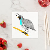 Bobwhite Blue-throated Quail Thunder_Cove Serviette (Beispiel)