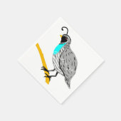 Bobwhite Blue-throated Quail Thunder_Cove Serviette (Ecke)