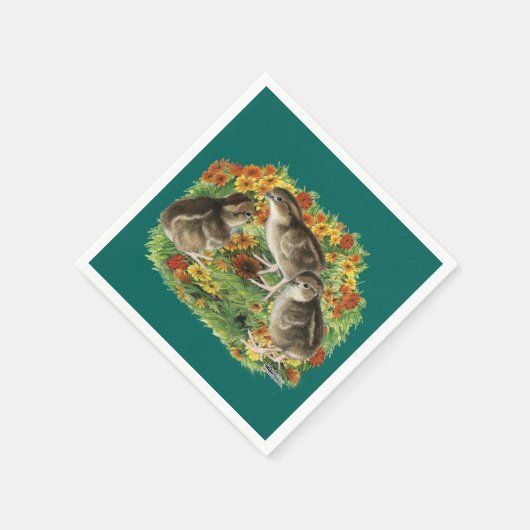 Bobwhite Garden Chicks Serviette (Ecke)