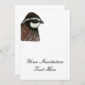 Bobwhite Quad Head Einladung (Vorne/Hinten)