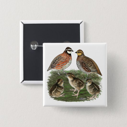 Bobwhite Quail Button (Vorne & Hinten)