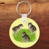 Bobwhite Quail Chicks Schlüsselanhänger (Vorderseite)