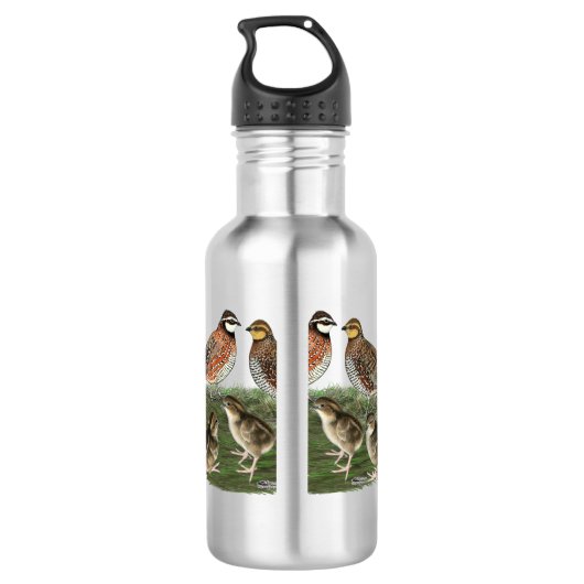 Bobwhite Quail Edelstahlflasche (Rückseite)