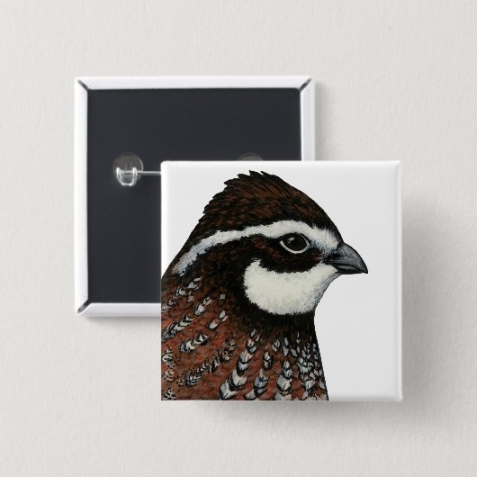 Bobwhite Quail Head Button (Vorne & Hinten)