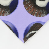 Bobwhite Quail Head Circle Fleecedecke (Ecke)