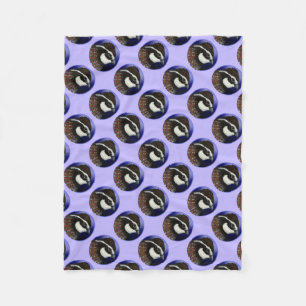Bobwhite Quail Head Circle Fleecedecke