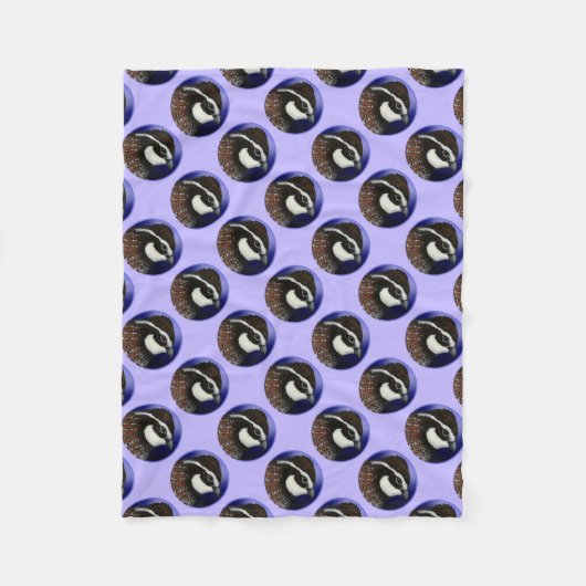 Bobwhite Quail Head Circle Fleecedecke (Vorderseite)