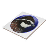 Bobwhite Quail Head Circle Fliese (Seite)