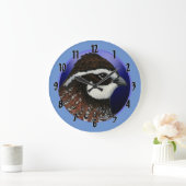 Bobwhite Quail Head Circle Große Wanduhr (Zuhause)