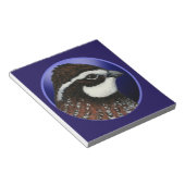 Bobwhite Quail Head Circle Notizblock (angewinkelt)
