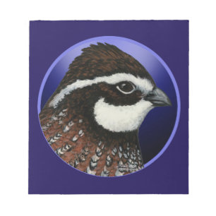 Bobwhite Quail Head Circle Notizblock