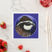 Bobwhite Quail Head Circle Serviette (Beispiel)