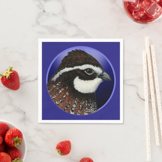 Bobwhite Quail Head Circle Serviette (Beispiel)