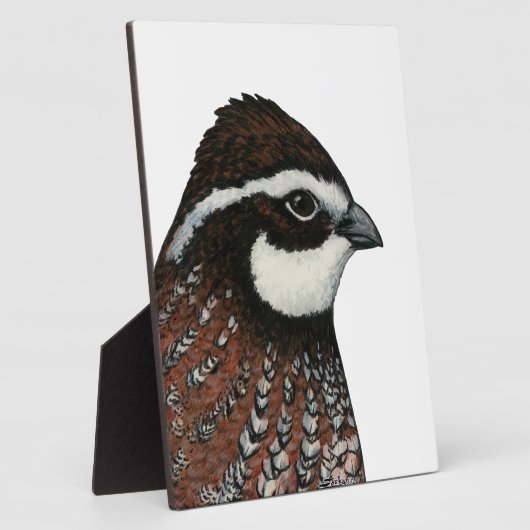Bobwhite Quail Head Fotoplatte (Seite)
