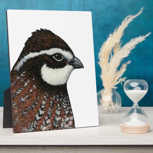 Bobwhite Quail Head Fotoplatte (Seite)