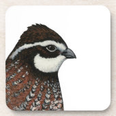 Bobwhite Quail Head Getränkeuntersetzer (Vorderseite)