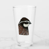 Bobwhite Quail Head Glas (Vorderseite)