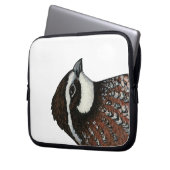 Bobwhite Quail Head Laptopschutzhülle (Vorderseite Links)