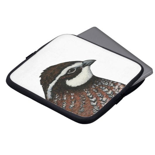 Bobwhite Quail Head Laptopschutzhülle (Vorne Oben)