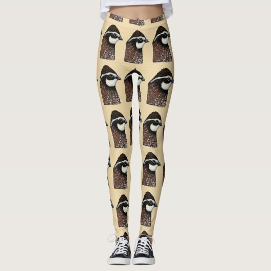 Bobwhite Quail Head Leggings (Vorderseite)