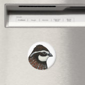 Bobwhite Quail Head Magnet (In Situ (Geschirrspüler))