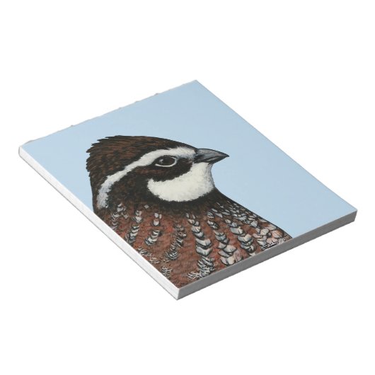 Bobwhite Quail Head Notizblock (angewinkelt)