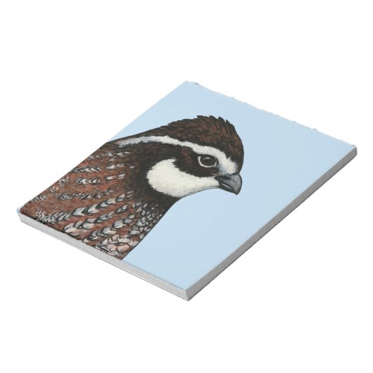 Bobwhite Quail Head Notizblock (Rotiert)