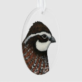 Bobwhite Quail Head Ornament (Vorderseite)
