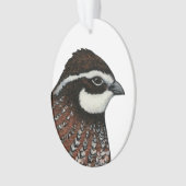 Bobwhite Quail Head Ornament (Vorderseite)