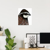 Bobwhite Quail Head Poster (Heimbüro)