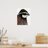 Bobwhite Quail Head Poster (Küche)