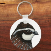 Bobwhite Quail Head Schlüsselanhänger (Vorderseite)