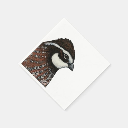 Bobwhite Quail Head Serviette (Ecke)