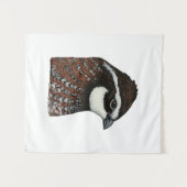 Bobwhite Quail Head Wandteppich (Vorderseite (Horizontal))