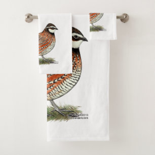 Bobwhite Quail Rooster Badhandtuch Set